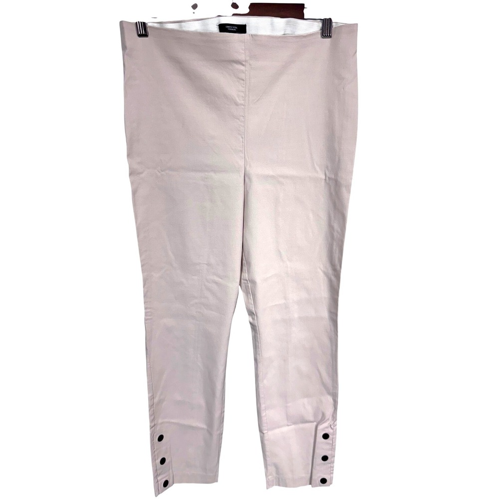 Simply Vera Vera Wang Large Blush Ankle Pants Women's Snap Hem Pull On